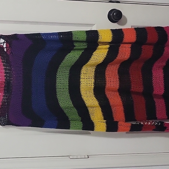 Rainbow Striped Distressed Sweater - Picture 4 of 4